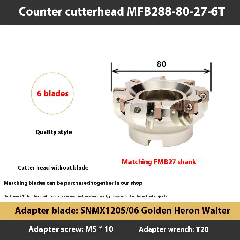 1114-88 Degree MFB288 Fast Feed Double Sided Milling Cutter Block Heavy Duty Face Milling Cutter Block MFSN Flying Cutter Block SNMU1206 Shandong Denso Pricision Tools Co.,Ltd.